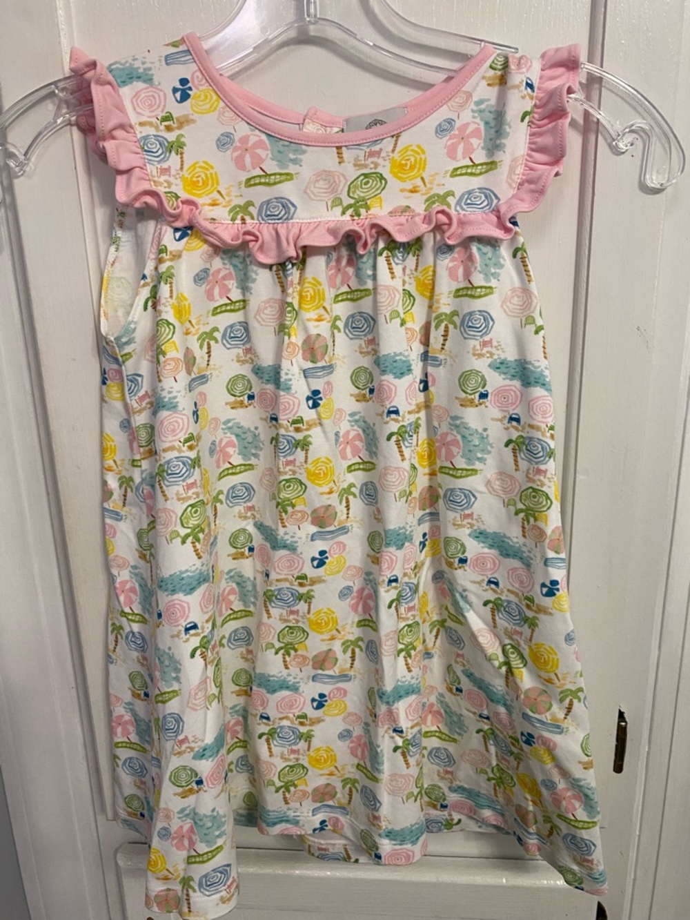 Girls Pastel Floral Ruffle Sundress - Picture 2 of 4